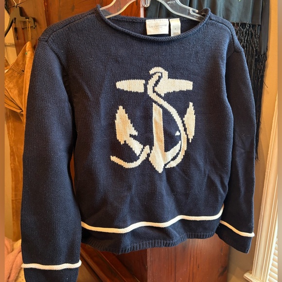 Liz Claiborne Sweaters - Vintage Liz Claiborne Anxhor Knit Pullover